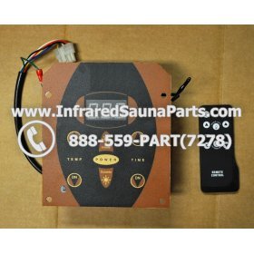 CIRCUIT BOARDS WITH  FACE PLATES - CIRCUIT BOARD WITH FACE PLATE NIRVANA SAUNAS SN 20051124279 AND REMOTE CONTROL 16