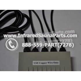 COMPLETE CONTROL POWER BOX 220V / 240V - COMPLETE CONTROL POWER BOX 220V / 240V DELUXE INFRARED SAUNA WITH 8 HEATER PLUGS v1 3