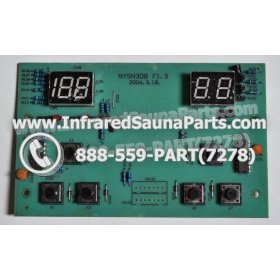 CIRCUIT BOARDS WITH  FACE PLATES - CIRCUIT BOARD WITH FACE PLATE HEALTHLAND INFRARED SAUNA NYSN3DB F1.3 3